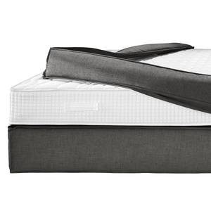 Lit boxspring Kinx Tissu - Tissu KINX : Anthracite - 180 x 200cm - D2 souple - 130 cm