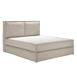 Lit boxspring Kinx Tissu - Tissu KINX : Beige - 180 x 200cm - D2 souple - 130 cm