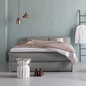 Lit boxspring Kinx Tissu - Tissu KINX : Gris - 180 x 200cm - D2 souple - 100 cm