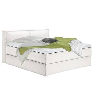 Lit boxspring Kinx Tissu - Tissu KINX : Blanc - 180 x 200cm - D2 souple - 100 cm