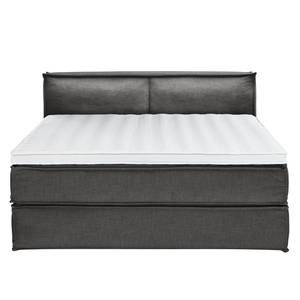 Lit boxspring Kinx Tissu - Tissu KINX : Anthracite - 180 x 200cm - D2 souple - 100 cm