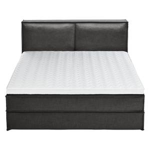 Lit boxspring Kinx Tissu - Tissu KINX : Anthracite - 200 x 200cm - D2 souple - 130 cm