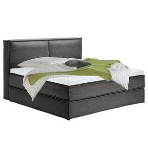 Premium Boxspringbett KINX Webstoff - Stoff KINX: Anthrazit - 200 x 200cm - H2 - 130 cm