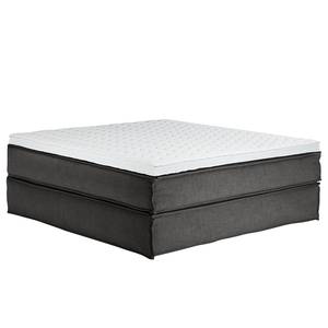 Lit boxspring Kinx Tissu - Tissu KINX : Anthracite - 180 x 200cm - D2 souple - Sans