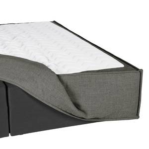 Letto boxspring Kinx Tessuto - Tessuto KINX: color antracite - 180 x 200cm - H2 - Senza