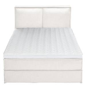 Lit boxspring Kinx Tissu - Tissu KINX : Blanc - 160 x 200cm - D2 souple - 130 cm