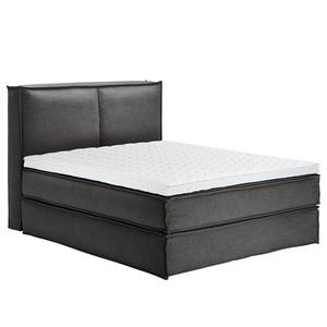 Lit boxspring Kinx Tissu - Tissu KINX : Anthracite - 160 x 200cm - D2 souple - 130 cm