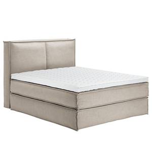 Premium Boxspringbett KINX Webstoff - Stoff KINX: Beige - 160 x 200cm - H2 - 130 cm