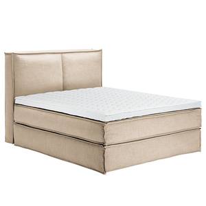 Lit boxspring Kinx Tissu - Tissu KINX : Beige - 160 x 200cm - D2 souple - 130 cm