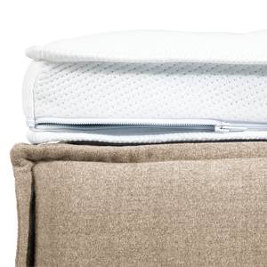 Lit boxspring Kinx Tissu - Tissu KINX : Beige - 160 x 200cm - D2 souple - 130 cm