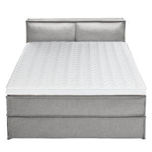 Premium boxspring KINX geweven stof - Stof KINX: Grijs - 160 x 200cm - H2 zacht - 100cm