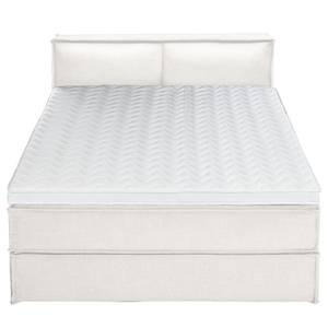 Lit boxspring Kinx Tissu - Tissu KINX : Blanc - 160 x 200cm - D2 souple - 100 cm