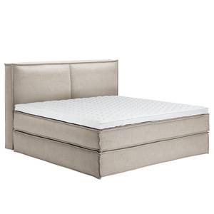 Premium Boxspringbett KINX Webstoff - Stoff KINX: Beige - 200 x 200cm - H2 - 130 cm