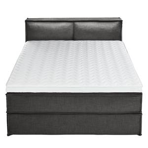 Premium Boxspringbett KINX Webstoff - Stoff KINX: Anthrazit - 160 x 200cm - H2 - 100 cm