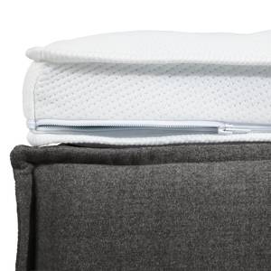 Premium boxspring KINX geweven stof - Stof KINX: Antracietkleurig - 160 x 200cm - H2 zacht - 100cm