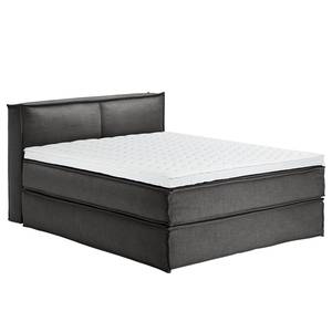 Premium boxspring KINX geweven stof - Stof KINX: Antracietkleurig - 160 x 200cm - H2 zacht - 100cm