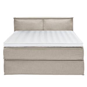 Premium Boxspringbett KINX Webstoff - Stoff KINX: Beige - 160 x 200cm - H2 - 100 cm