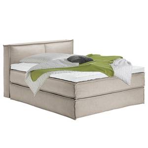 Premium boxspring KINX geweven stof - Stof KINX: Beige - 160 x 200cm - H2 zacht - 100cm