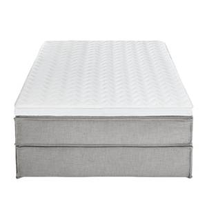 Premium boxspring KINX geweven stof - Stof KINX: Grijs - 160 x 200cm - H2 zacht - Zonder