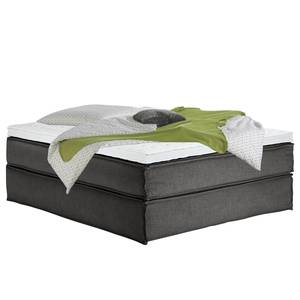 Premium Boxspringbett KINX Webstoff - Stoff KINX: Anthrazit - 160 x 200cm - H2 - Ohne