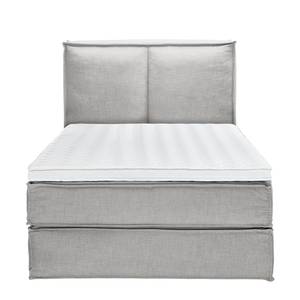 Premium Boxspringbett KINX Webstoff - Stoff KINX: Grau - 140 x 200cm - H2 - 130 cm