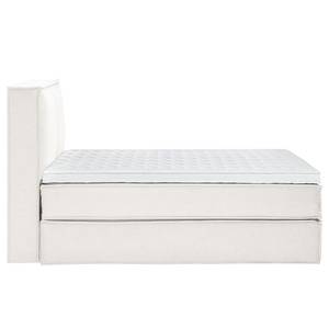 Premium boxspring KINX geweven stof - Stof KINX: Wit - 140 x 200cm - H2 zacht - 130cm