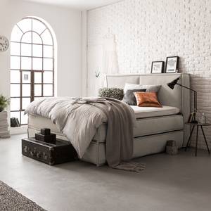 Letto boxspring Kinx Tessuto - Tessuto KINX: beige - 140 x 200cm - H2 - 130 cm