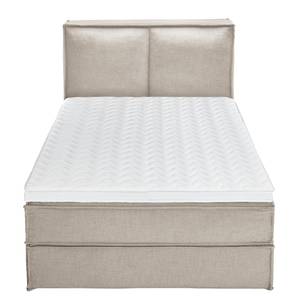 Premium Boxspringbett KINX Webstoff - Stoff KINX: Beige - 140 x 200cm - H2 - 130 cm