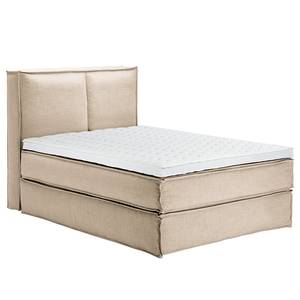 Lit boxspring Kinx Tissu - Tissu KINX : Beige - 140 x 200cm - D2 souple - 130 cm