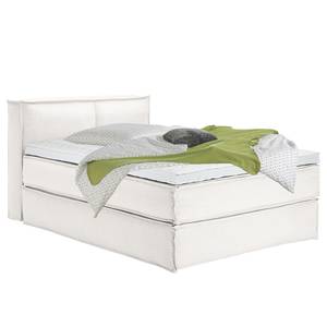 Lit boxspring Kinx Tissu - Tissu KINX : Blanc - 140 x 200cm - D2 souple - 100 cm