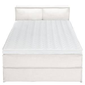 Lit boxspring Kinx Tissu - Tissu KINX : Blanc - 140 x 200cm - D2 souple - 100 cm