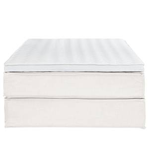 Premium boxspring KINX geweven stof - Stof KINX: Wit - 140 x 200cm - H2 zacht - Zonder