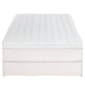 Premium boxspring KINX geweven stof - Stof KINX: Wit - 140 x 200cm - H2 zacht - Zonder