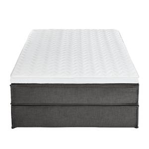 Lit boxspring Kinx Tissu - Tissu KINX : Anthracite - 140 x 200cm - D2 souple - Sans