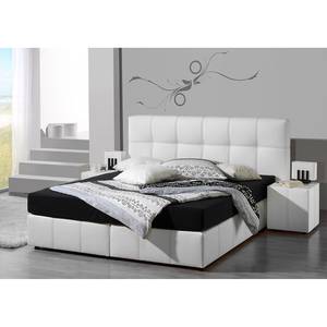 Lit Boxspring Annabel Blanc - 180 x 200cm - Matelas de mousse froide - D2 souple