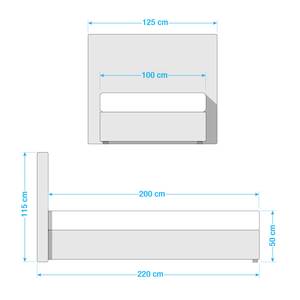 Boxspring Annabel Wit - 100 x 200cm - Ton-pocketveringmatras - H3 medium