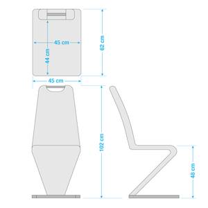 Sledestoelen Amanda II Zwart - Set van 2