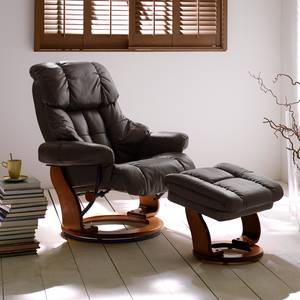 Relaxfauteuil Grunewald echt leer - Bruin - Bruin