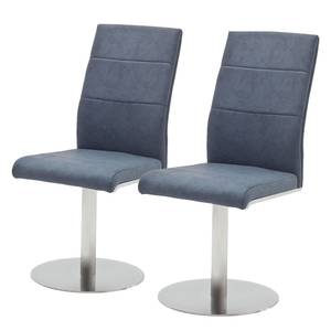 Draaistoelen Palmyra (2-delige set) Blauw grijs