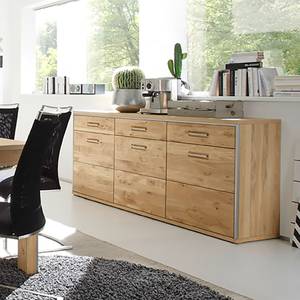 Dressoir Lopburi deels massief blank eikenhout - leisteenkleurig