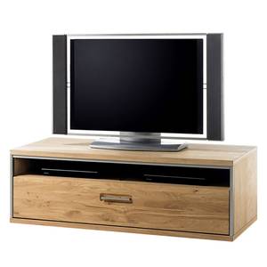 Tv-lowboard Lopburi I deels massief blank eikenhout - Hoogte: 41 cm