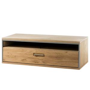 Tv-lowboard Lopburi I deels massief blank eikenhout - Hoogte: 41 cm