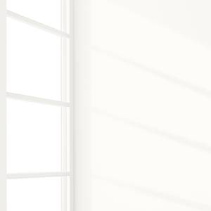 Staande vitrinekast Kushiro hoogglans wit - grijs - Scharnieren links