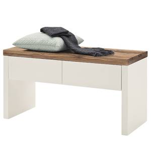 Banc de vestibule Roble Blanc mat / Chêne à nœuds