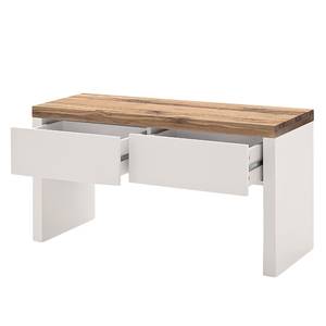 Banc de vestibule Roble Blanc mat / Chêne à nœuds