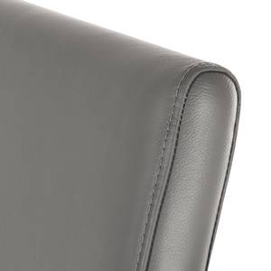 Chaises cantilever Augusta I (lot de 2) Cuir véritable - Cuir Aude: Gris - Sans accoudoirs