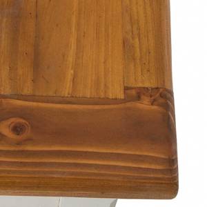 Witte salontafel Boddo Bruin - Wit - Massief hout - Hout - 140 x 55 x 80 cm