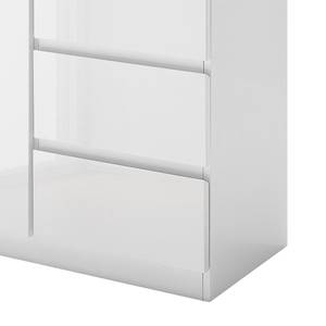 Garderobenset Emblaze (5-delige set) hoogglans wit met verlichting