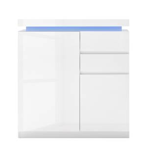 Garderobenset Emblaze (5-delige set) hoogglans wit met verlichting