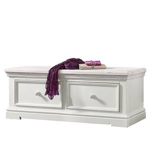 Banc de vestibule Opia I Pin massif blanc / Blanc vintage